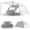 Silver, variant on Large Pop-up Beach Tent & Cabana (4-5 Person), Premium UPF 50+ Sun Shelter with Double Silver-Coated Fabric, Instant Easy-Setup Portable Canopy for Family Beach Days, Camping & Outdoor Events, Lightw