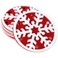 thumbnail image 1 of SHENMO Set of 10 Christmas Felt Snowflake Coaster Decorations, 1 of 5