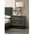 thumbnail image 5 of Knubmt Wood Nightstand with Handle, 2 Drawers Beside Table for Living Room, Bedroom, Gray, 5 of 10