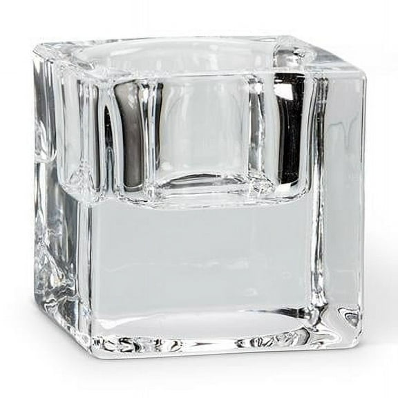 Abbott Collection AB-27-RUBIK 2 sq. in. Glass Tealight Holder, Clear