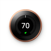 Angle View: Google Nest Learning Thermostat - Programmable Smart Thermostat for Home - 3rd Generation Nest Thermostat - Works with Alexa - Black