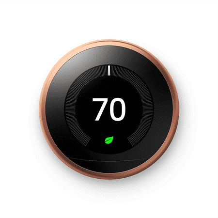 Google Nest Learning Thermostat - Programmable Smart Thermostat for Home - 3rd Generation Nest Thermostat - Works with Alexa - Black