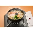 thumbnail image 4 of Japanese Red Donabe Ceramic Hot Clay Pot Bowl Casserole 32oz With Wooden Base, 4 of 4
