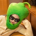 thumbnail image 2 of KAKOWELY Sombrero de pimiento verde de peluche, accesorio para la cabeza para festivales, accesorio para fotos divertido, sombrero decorativo, sombrero de dibujos animados, 2 of 5