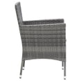 thumbnail image 4 of vidaXL 5 Piece Garden Dining Set with Cushions Poly Rattan Grey, 4 of 8