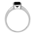 thumbnail image 2 of 2.5 ct Cushion Cut Natural Onyx Solitaire 14K White Gold Womens Engagement Ring, 2 of 5