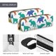 thumbnail image 4 of Disketp Colorful Dinosaur Estuche de Lápices de Cuero con Cierre, Estuche Compacto para Papelería, Bolígrafos y Accesorios Pequeños, 4 of 7