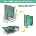 thumbnail image 2 of 65x28x73'' Folding table tennis Table Cover Waterproof 420D Oxford Table Tennis Cover with Zipper, Black, 2 of 6