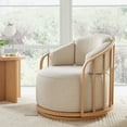 thumbnail image 4 of Better Homes & Gardens Lillian Swivel Birdcage Accent Chair, Cream Linen, 4 of 11