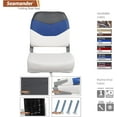 thumbnail image 2 of Seamander Fishing Boat Seats, White/Blue/Dark Grey, Folding Seats, 2 Count, 2 of 6