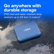 Crucial X10 8TB Portable SSD, USB-C 3.2 2x2, External Solid State Drive