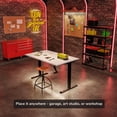 thumbnail image 6 of Mount-It! Hand Crank Sit-Stand Black Desk Frame with White Tabletop, 6 of 9
