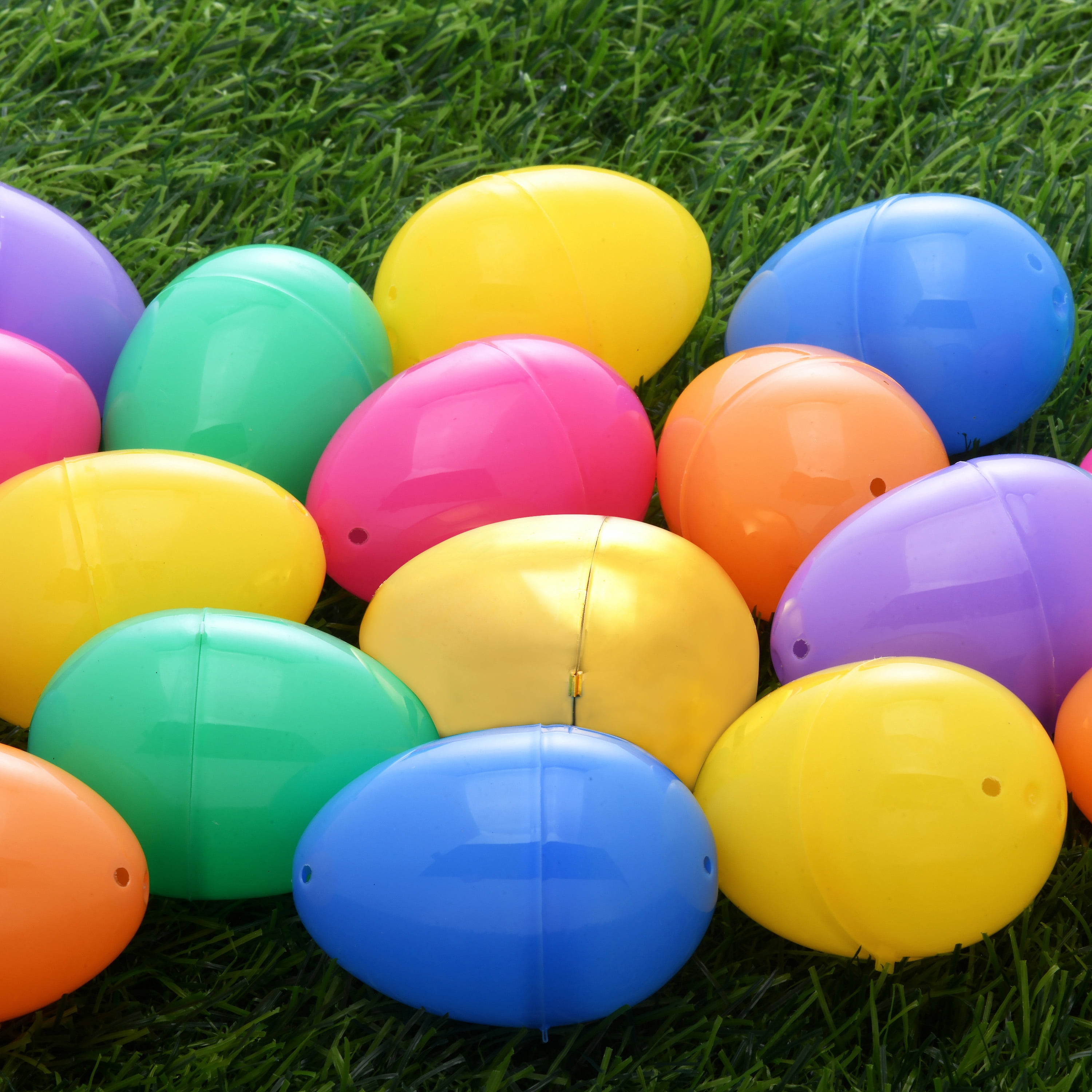 Way To Celebrate Easter Multicolor Plastic Fillable Eggs with Gold Prize Egg, 1.57 in, 250 Count