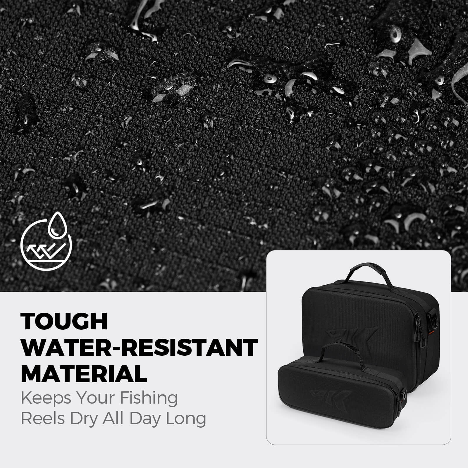 KastKing Fishing Reel Case Large Storage Shockproof Internal Divider Design