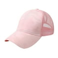 thumbnail image 3 of Ludlz Womens Distressed Baseball Cap Trucker Dad Hat Ponytail Messy Bun Ponycap, 3 of 7