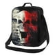 thumbnail image 1 of Disketp Red And White Screaming Demon Skull Bolsa Térmica Estampada para Almuerzo, Lonchera para Hombres y Mujeres Adultos, 1 of 7