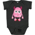 thumbnail image 3 of Inktastic Cute Monster, Pink Monster, Funny Monster, Horns Boys or Girls Baby Bodysuit, 3 of 5