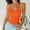 Orange, variant on pstuiky Women Tank Top, Women Solid Color Sleeveless Slim U Neck Ribbed Tank Top Stretchy Casual Blouse for Everyday Wear Comfortable and Flattering Fit Women's Clothing Blue L