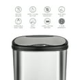 thumbnail image 3 of Nine Stars Automatic Kitchen Trash Can, 13 Gallon Stainless Steel, Motion Sensor Hands free Soft Close Lid Garbage Bin, Silver, 3 of 16