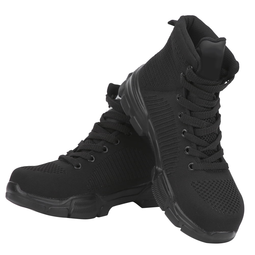 Black steel toe trainers hotsell
