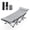 Gray, variant on Sweetcrispy Folding Camping Cot with Mattress, Heavy Duty Portable Sleeping Cot for Adults, Camp, Travel, Guest Bed, Gray