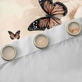 thumbnail image 4 of Homewish Retro Bohemain Butterfly Black Out Curtains,Rustic Flower Floral Curtains Pack of 2 (42x63 Each),Orange Brown Bedroom Curtains For Kids,Luxury Bedroom Decor, 4 of 6