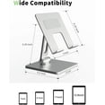 thumbnail image 2 of Support de Tablette pour Bureau, Adapté pour Tablette de 7-13.3 Pouces base en Aluminium Épais, multi-angle Réglable et Pliable, 2 of 9