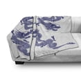 thumbnail image 3 of Dragon Soft Flannel Fleece Throw Blanket, Indigenous Japanese Dragons White Background Vitality Creatures Myth Print, Cozy Plush for Indoor and Outdoor Use, 60" x 80", Blue, by Ambesonne, 3 of 6
