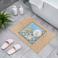 thumbnail image 4 of Summer Marine Life Indoor Door Mat 20x31.5 Inch Coastal Starfish Ocean Conch Rope Border Front Door Mat Non Slip Washable Entryway Rug Low Profile Dirt Trapper Doormat for Bathroom Kitchen Bedroom, 4 of 9