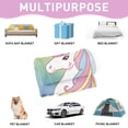 thumbnail image 5 of Unicorn Blanket Unicorns Gifts for Girls, Unicorn Throw Blankets Flannel Soft Warm Plush Rainbow Blanket for Girls Kids Women for All Season Bed Couch Living Room Decor(30"x40"), 5 of 7