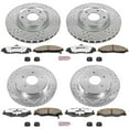 thumbnail image 3 of PowerStop Front and Rear Z26 Street Warrior Carbon-Fiber Ceramic Brake Pad and Drilled and Slotted Rotor Kit Fits: CADILLAC CHEVROLET Select Models K1418-26, 3 of 9