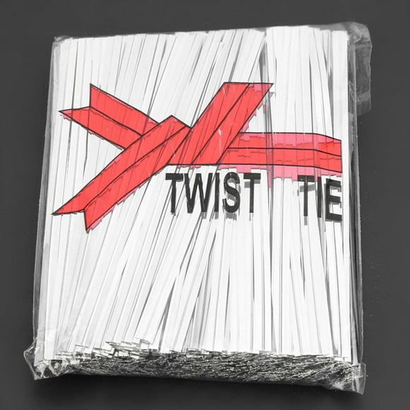 Twist Tie, Bakery Twist Tie Non- PET 10cm Bread Bag Ties Internal Metal Wires For Wedding Party For Bakery For Pet Treat Silver 10cm/3200pcs