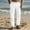 56#White, variant on lkfuzj Men's Polyester Summer Fashion Casual Comfy Multiple Pockets Drawstring Adjustable Regular Fit Pants