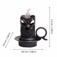 thumbnail image 2 of Halloween Night Light with Skeleton Face, Candle Night Light for Spooky Home Decor, Small Desk Lamp for Halloween Party Favors - 1 Count, 2 of 5