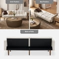 thumbnail image 3 of Mopio Aaron Twin Futon Sofa Split Back Design 77.5" Pearl White Boucle Fabric, 3 of 8