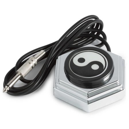 Black Tattoo Machine AmeriVolt Yin-Yang Tattoo Foot Pedal 360 Degree Switch w/ 5 ft. Cord - Black - Multiple Colors Available ()