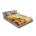 thumbnail image 2 of Ambesonne Vintage Fitted Sheet & Pillow Sham Set, Retro Flower Chamomile, Queen, Tan Orange, 2 of 2