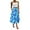 Blue, variant on Women's Bohemian Skirt Floral Print Casual with Spacious Pocket, Temperament Wear Skirt for Vacation Beach Strolls Daily Activities and Sunset Dinners,Gray L
