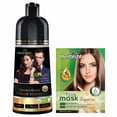 thumbnail image 2 of (2 pack) Herbishh Chestnut Brown Shampoo, Hair Dye Shampoo 3 in 1, 100% Grey Coverage, Demi-Permanent Hair Color for Men & Women, With Hair Mask Cream Combo, 2 of 6