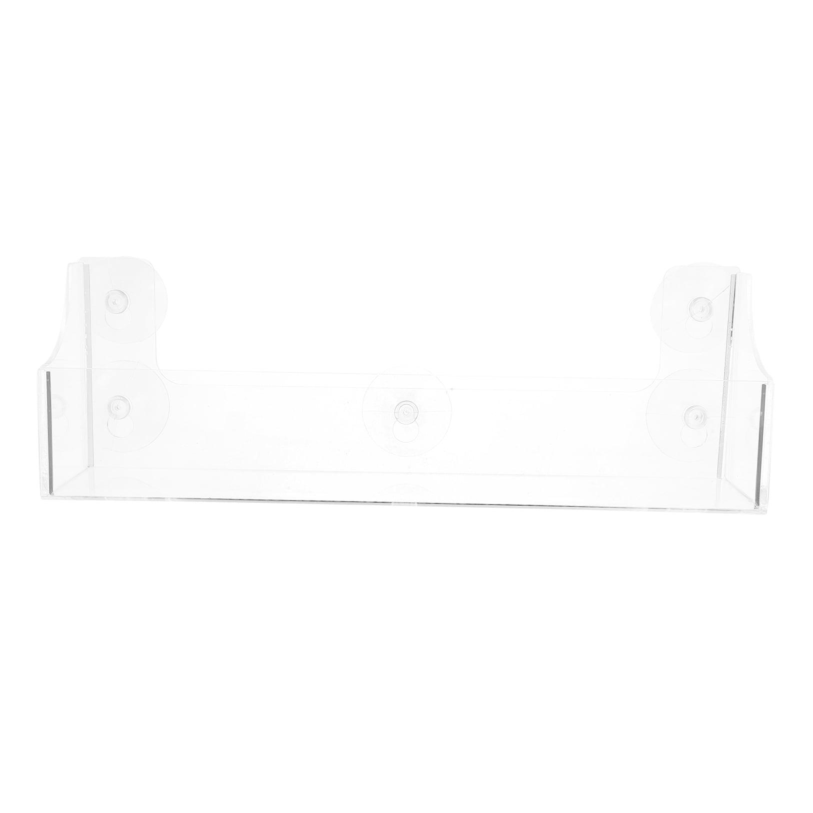 ADDHAT Wall Spice Rack Clear Design Acrylic Shelf Rubber 1Pcs