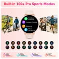 thumbnail image 3 of Smart Watch for Women Men, fits for Android and IPhone Devices, Fitness Tracker/pedometer, 1.38-inch smartwatch Gift, Answer/Make Calls/120 Sports Modes, IP68 Water-Resistant Fitness Watch (Pink), 3 of 5