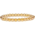 thumbnail image 1 of Bracelet Extensible en Perles Rondes de 6 mm avec Pierre Précieuse en Quartz Or Champagne Revêtue 6,5 Pouces, 1 of 3