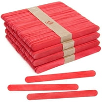 CraftySticks- 200 Pack 4.5 Inch Red Popsicle Sticks for Crafts, Colored Wooden Craft Sticks for Kids Crafts, STEM Basics and DIY