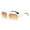 Khaki, variant on Rimless Rectangle Sunglasses With Uv400 Protection Frameless Square Glasses Durable Eyeglasses For Vacations Parties Photos(Purple-15Cm)