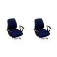 thumbnail image 4 of Advancent 2 fundas elegantes para sillón para protección a prueba de polvo y antideslizante, funda para silla de ordenador, azul marino Azul marino 2piezas, 4 of 6