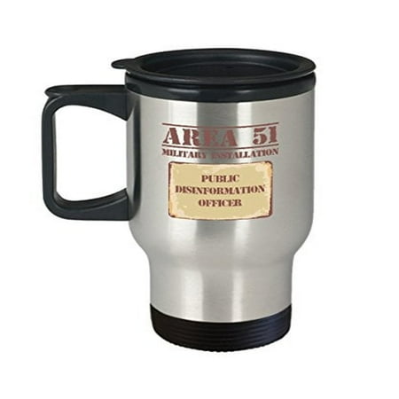 

Conspiracy Coffee Mugs - Area 51 Installation - Gifts for Military - 14 oz Stainless Steel Travel Cup