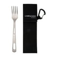 thumbnail image 4 of Titanium Camping Tableware with Bag Durable Extra Strong Camping Cutlery Portable Flatware Camping Utensils for Household Backpacking Travel Fork Black Bag, 4 of 10