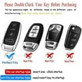 thumbnail image 2 of For Audi Key Fob Cover Case, Compatible with Audi A3 A6 A7 A8 E-Tron S3 S6 RS6 S7 RS7 Q7 SQ7 Q8 SQ8 3 Button with Keychain, 2 of 11