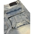 thumbnail image 5 of GFTD LA Los Angeles Men's Skinny Fit Jeans Magic Cargo Stretch Stonewash Denim (29, Light Stonewashed), 5 of 6