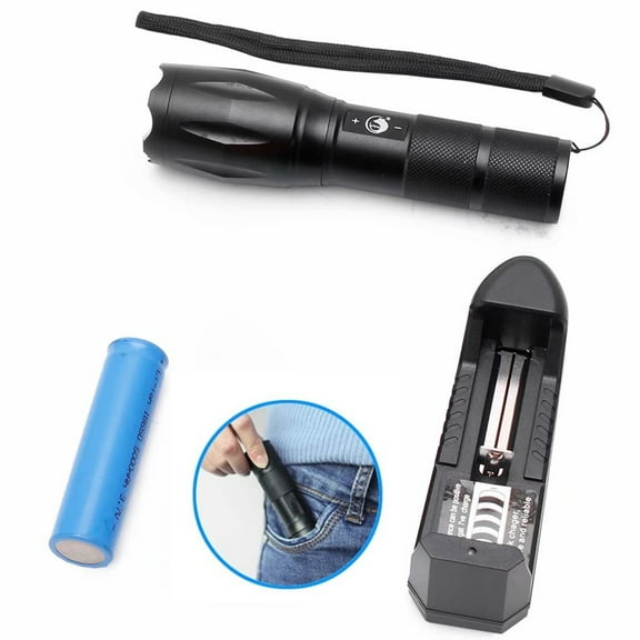 Led Flashlight, 1200 Lumen Single Mode,Super Bright Zoomable Tactical Flashlights, Handheld Light for Camping, Hiking